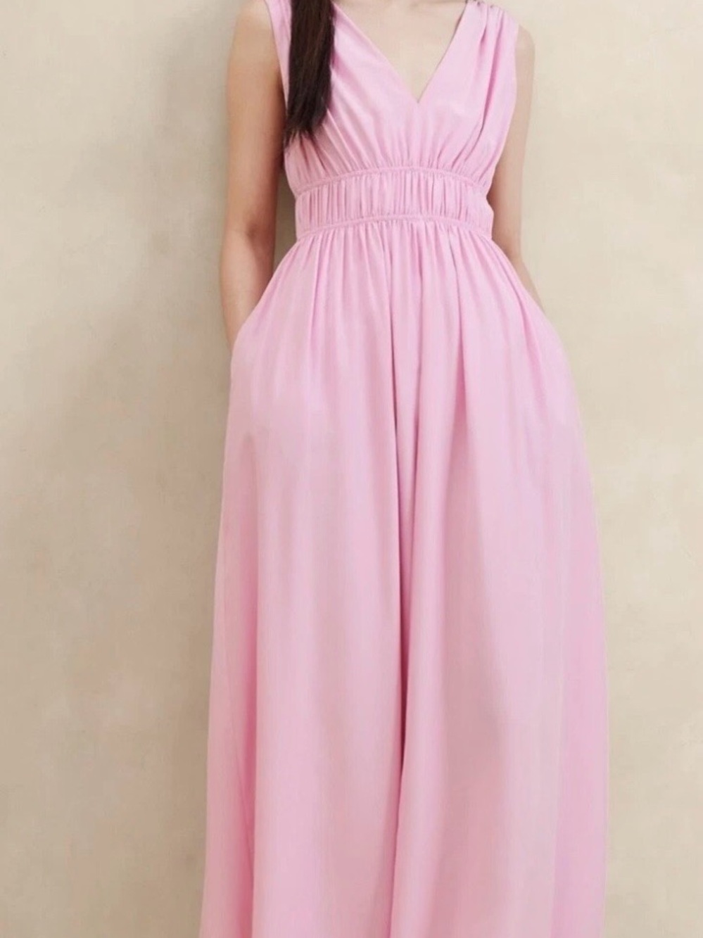 Banana Republic Cascade Silk Maxi Dress
